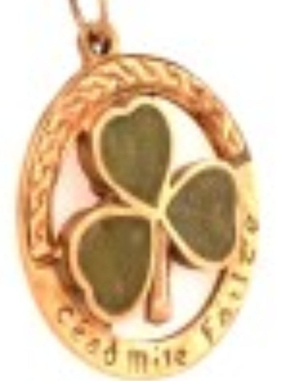 9K “Céad Míle Fáilte,” IRISH Three Leaf Charming Clover Charm 100,000 Welcomes - Picture 3 of 4